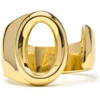 Polierter Gold-Alphabet-Siegelring