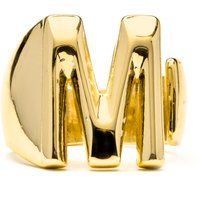 Statement Ring mit Buchstabe M