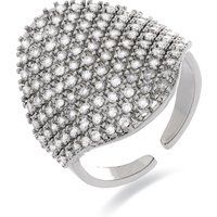 Breiter Statement-Ring mit Zirkonia-Pavee