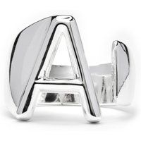 Skulpturaler Alphabet-Ring mit Initiale