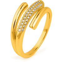 Eleganter Pavé Bypass-Ring