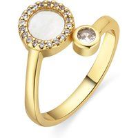 Offener Ring mit Perlmutt-Inlay
