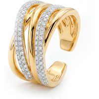 Funkelnder Crossover-Ring im Mehrband-Look