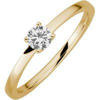 Klassischer Solitärring mit Lab-Diamant