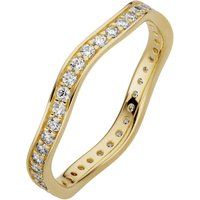 Geschwungener Memoirering mit Zirkonia