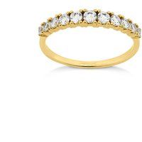 Eleganter Elf-Steine-Eternity-Ring