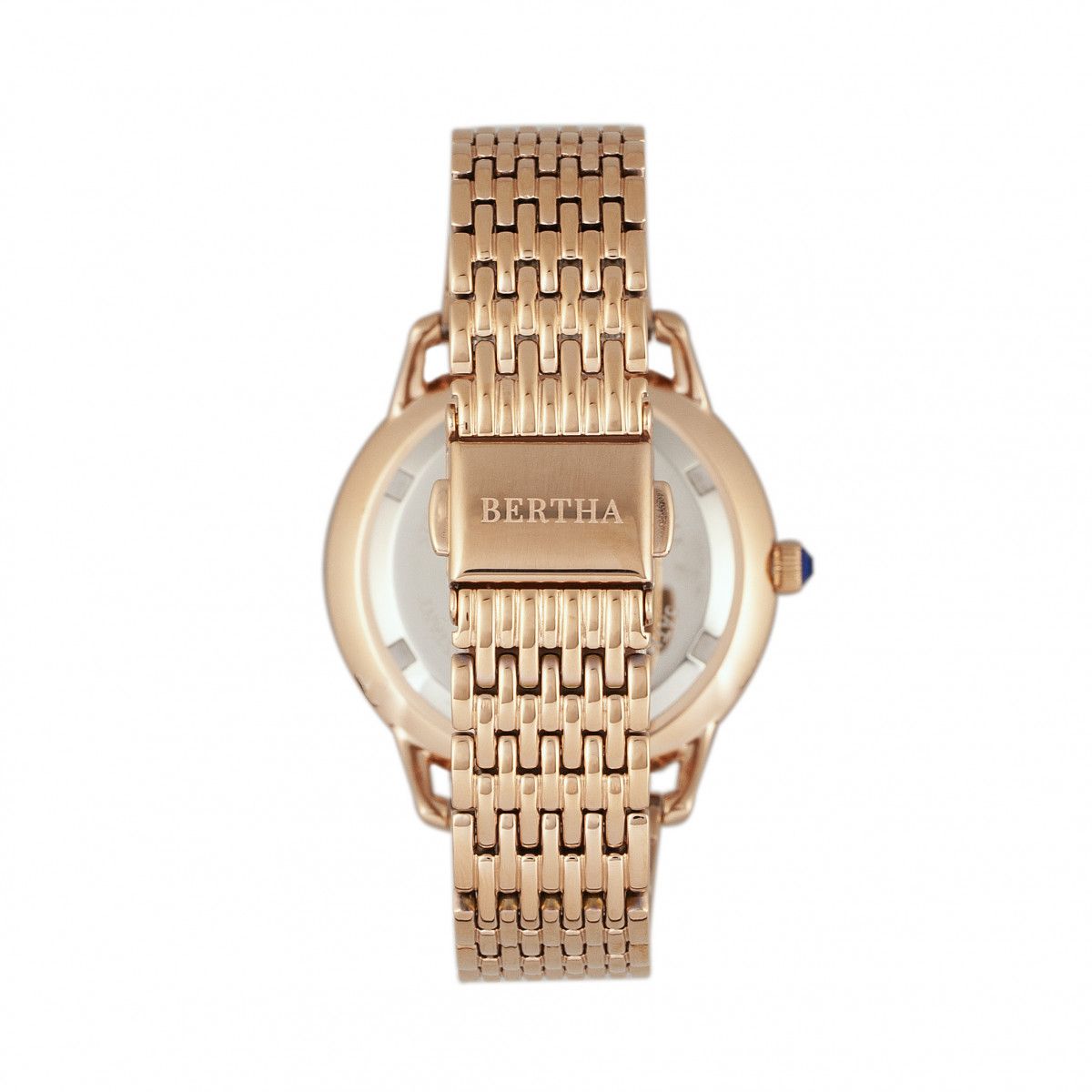 Elegante Schweizer Armbanduhr mit magentafarbenem Zifferblatt