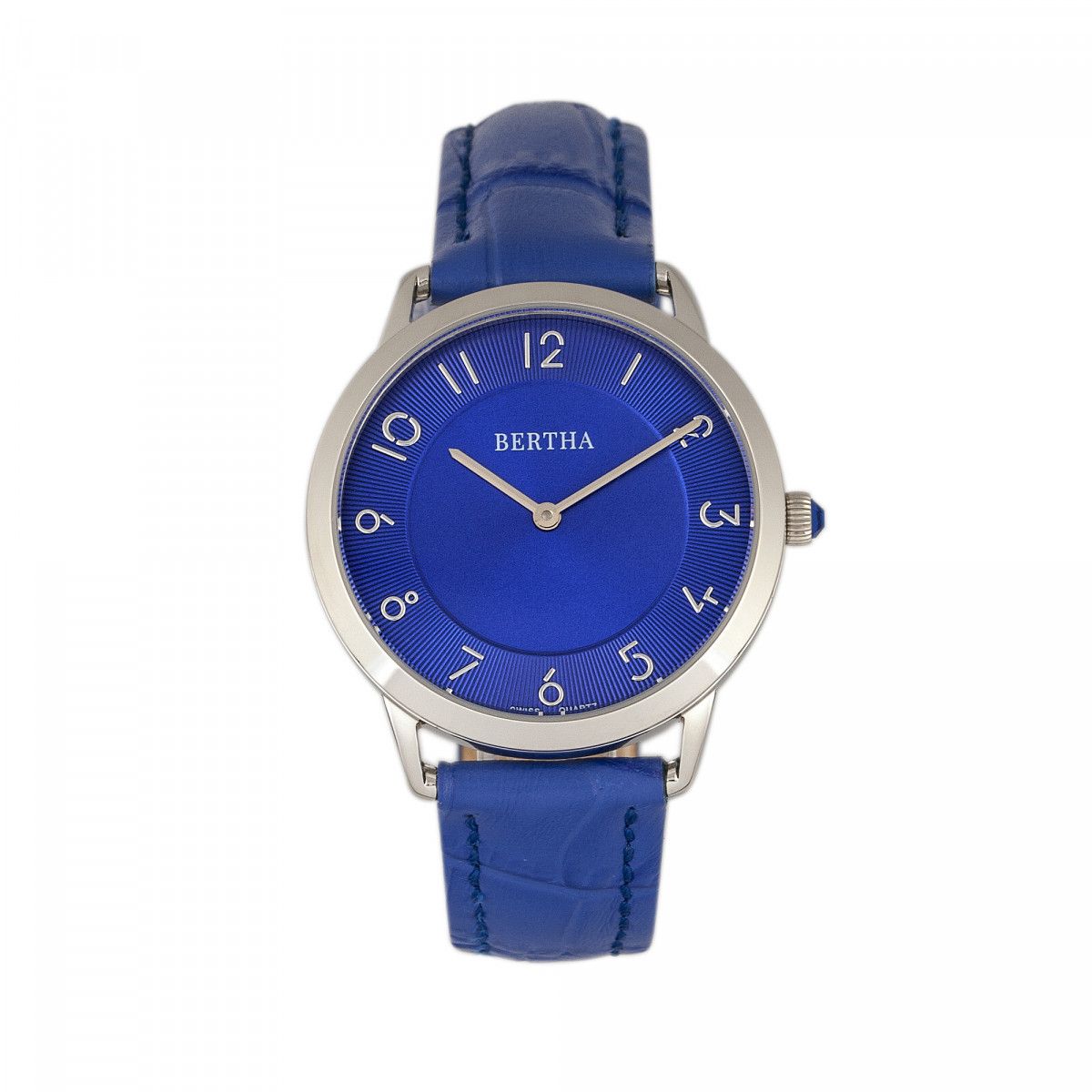 Elegante Schweizer Quarzuhr mit Lederarmband