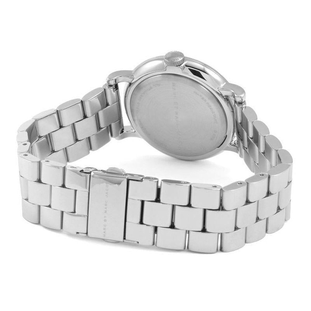 Armbanduhr aus Edelstahl mit Regenbogenindizes