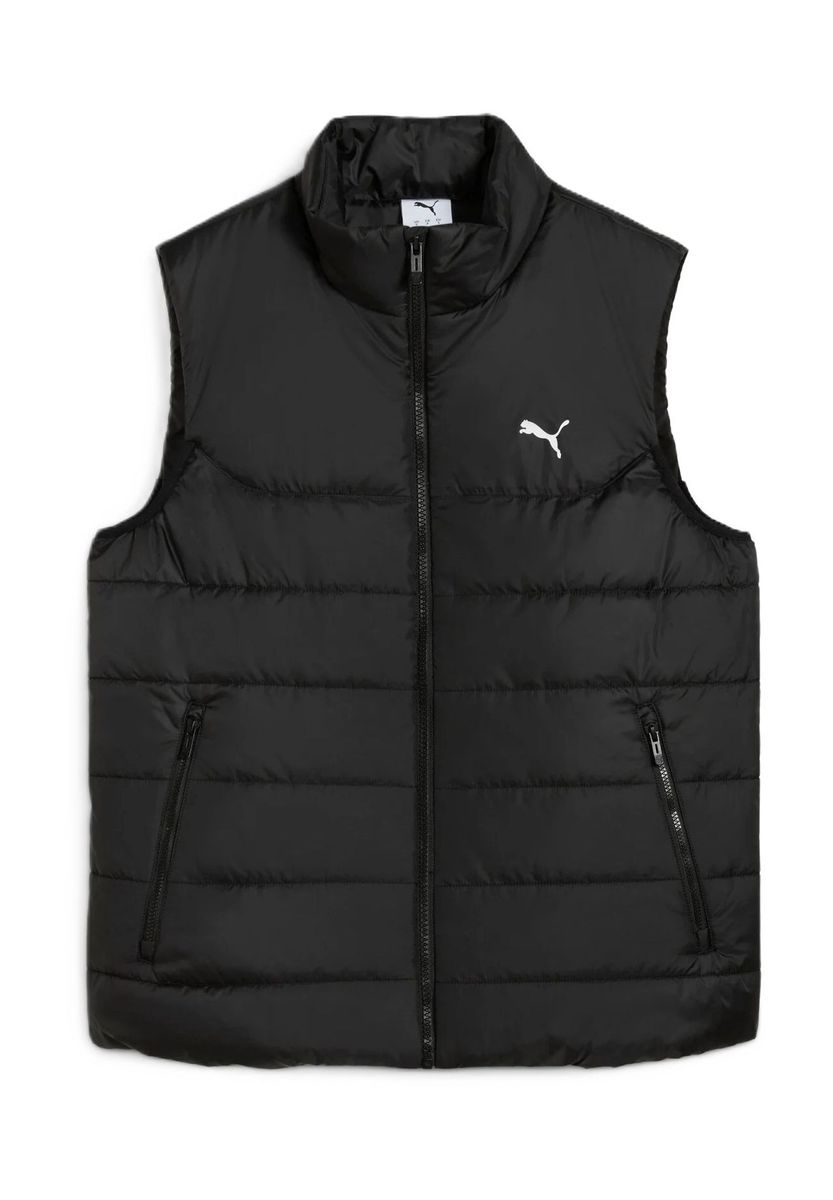 Elegante, gesteppte schwarze Outdoor-Weste