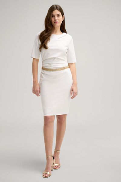 Elegantes Etuikleid mit Drapierung und Reißverschluss