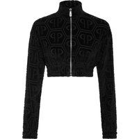 Kurzgeschnittene Jacquard-Monogramm-Trainingsjacke