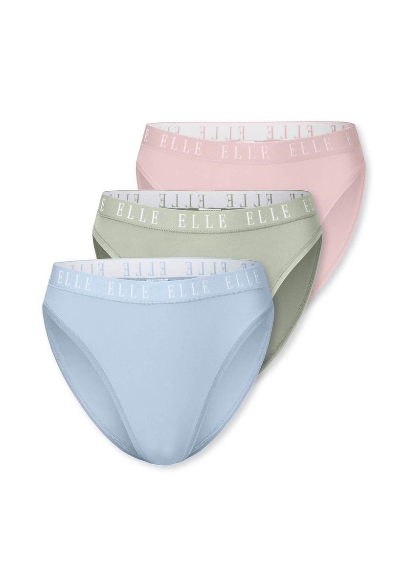 Damen High-Leg Logo Slips 3er-Pack