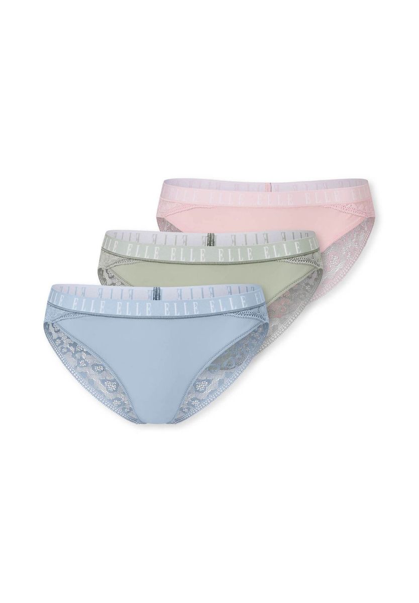 Brasilianischer Slip mit Spitzendetail, 3er-Pack