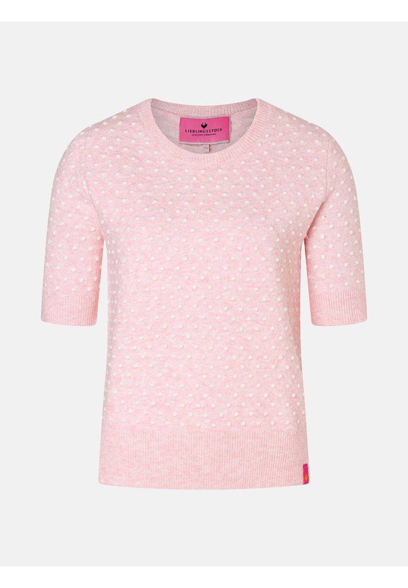 Feines Strickoberteil mit Polka Dots
