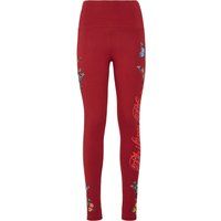 High-Waist-Leggings mit Schmetterlings-Print