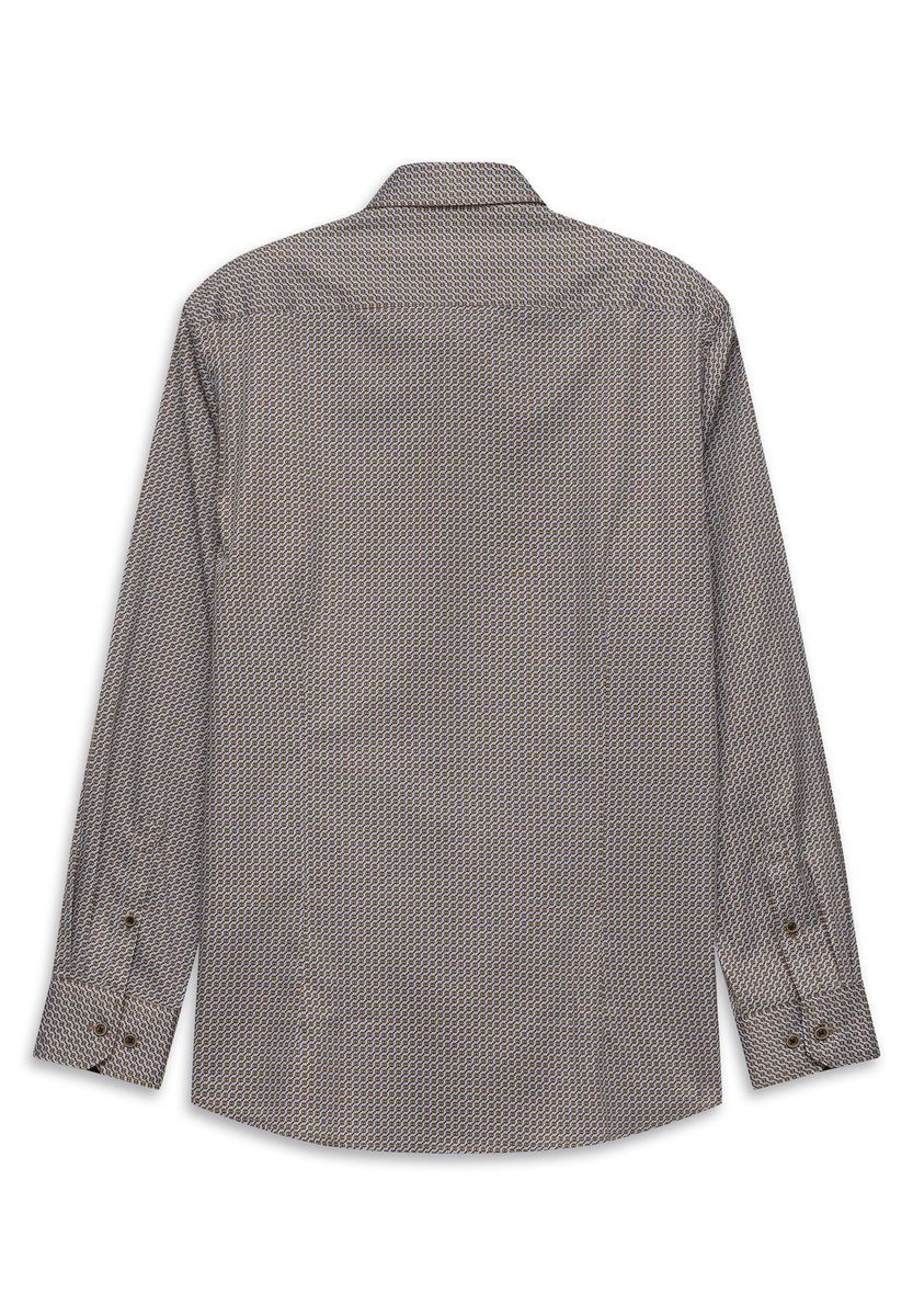 Geometrisch bedrucktes, pflegeleichtes Hemd