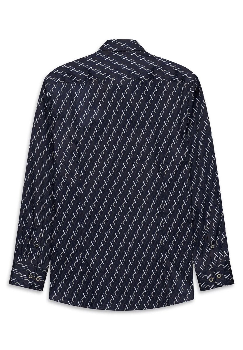 Klassisches marineblaues Langarmhemd