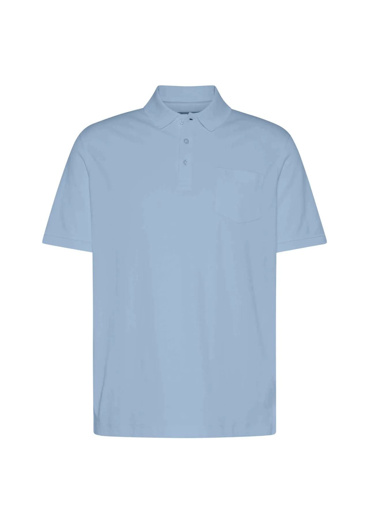 Herren Hellblaues Baumwoll-Piqué-Poloshirt