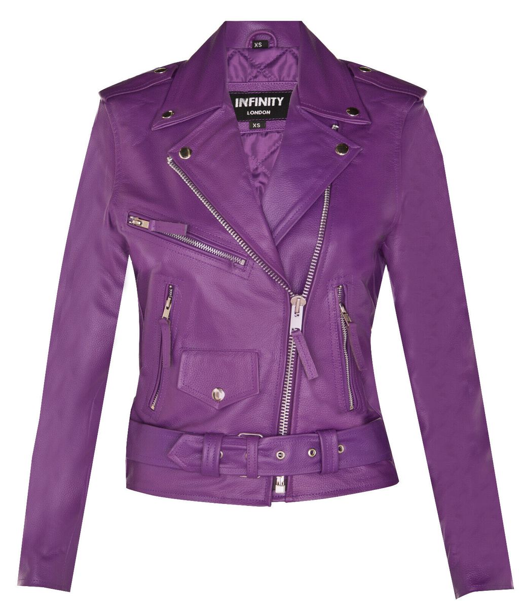 Klassische Slim-Fit Leder-Bikerjacke