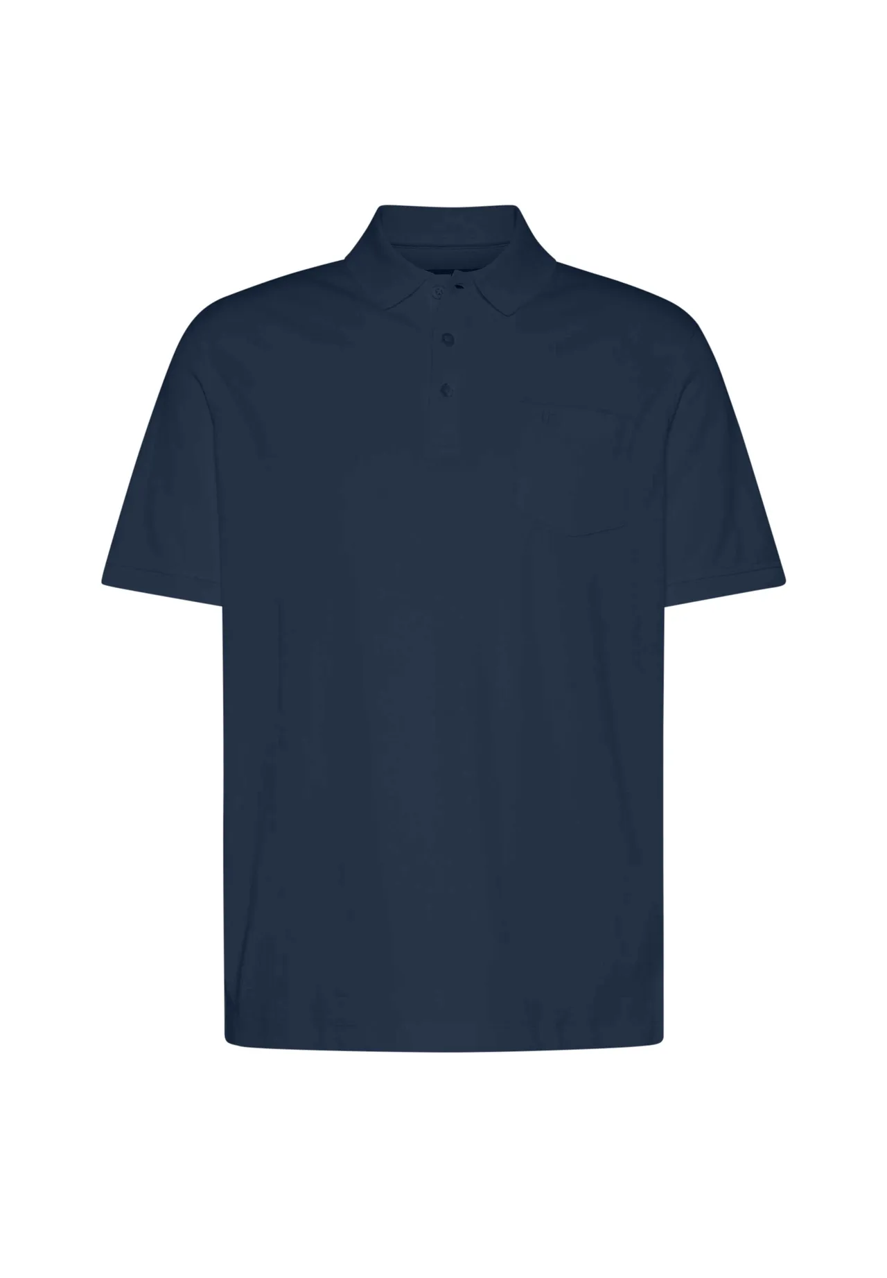 Klassisches Marineblaues Baumwoll-Piqué-Poloshirt