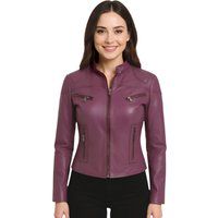 Slim-Fit Bikerjacke aus Nappaleder