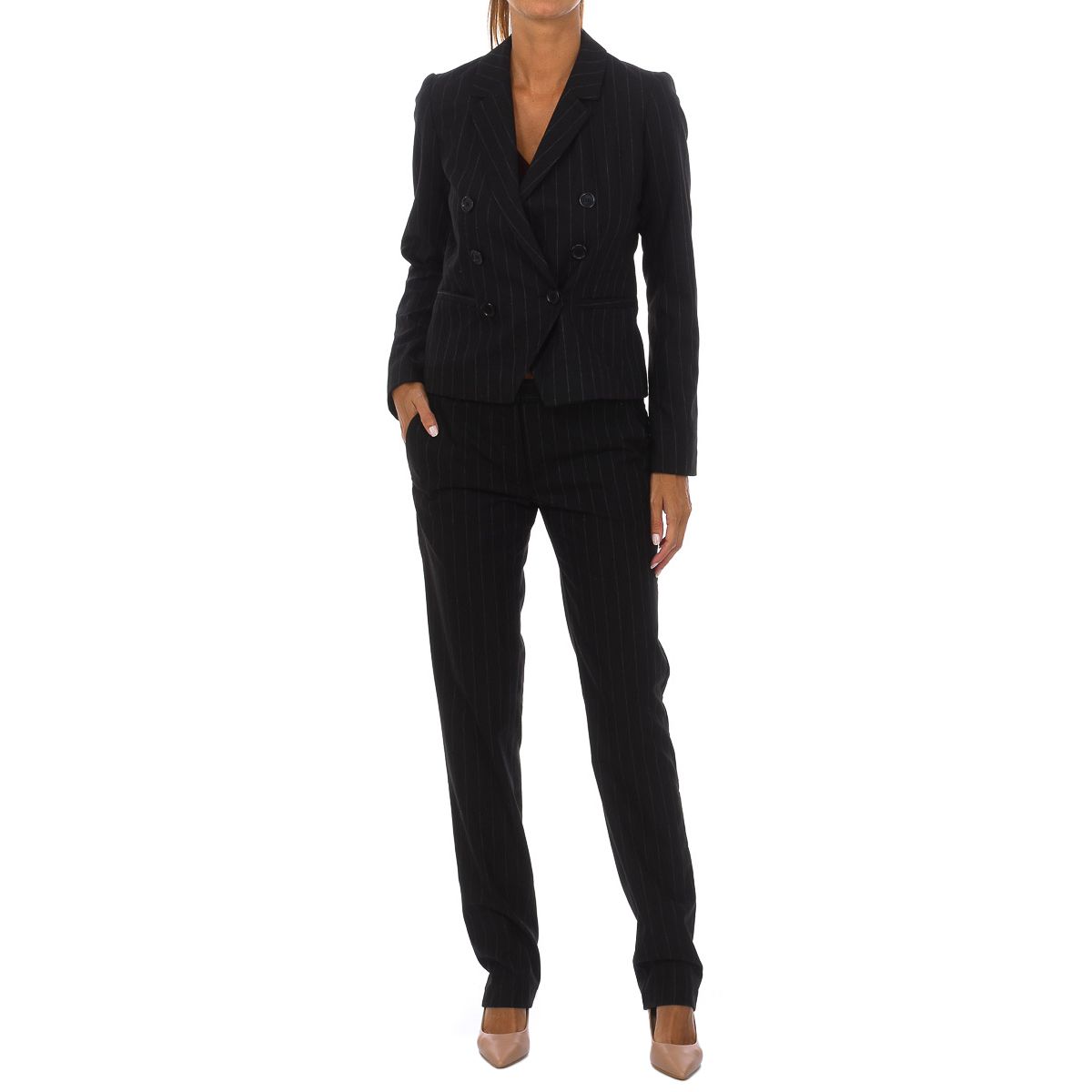 Zweireihiger Nadelstreifen-Banker-Blazer