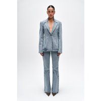 Taillierte Denim-Jacke mit Sanduhr-Silhouette