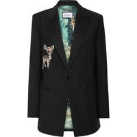 Wollblazer mit gesticktem Rehkitz-Motiv