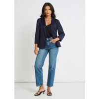 Schlanke Ponte Edge-to-Edge Jacke