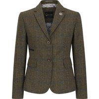 Taillierter Tweed-Blazer mit Fischgrätenmuster