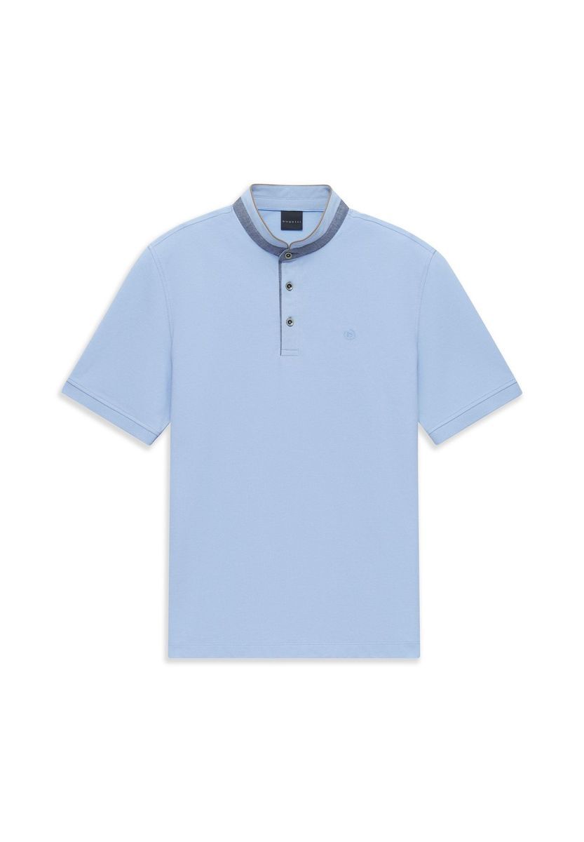 Herren Baumwoll-Poloshirt mit Stehkragen