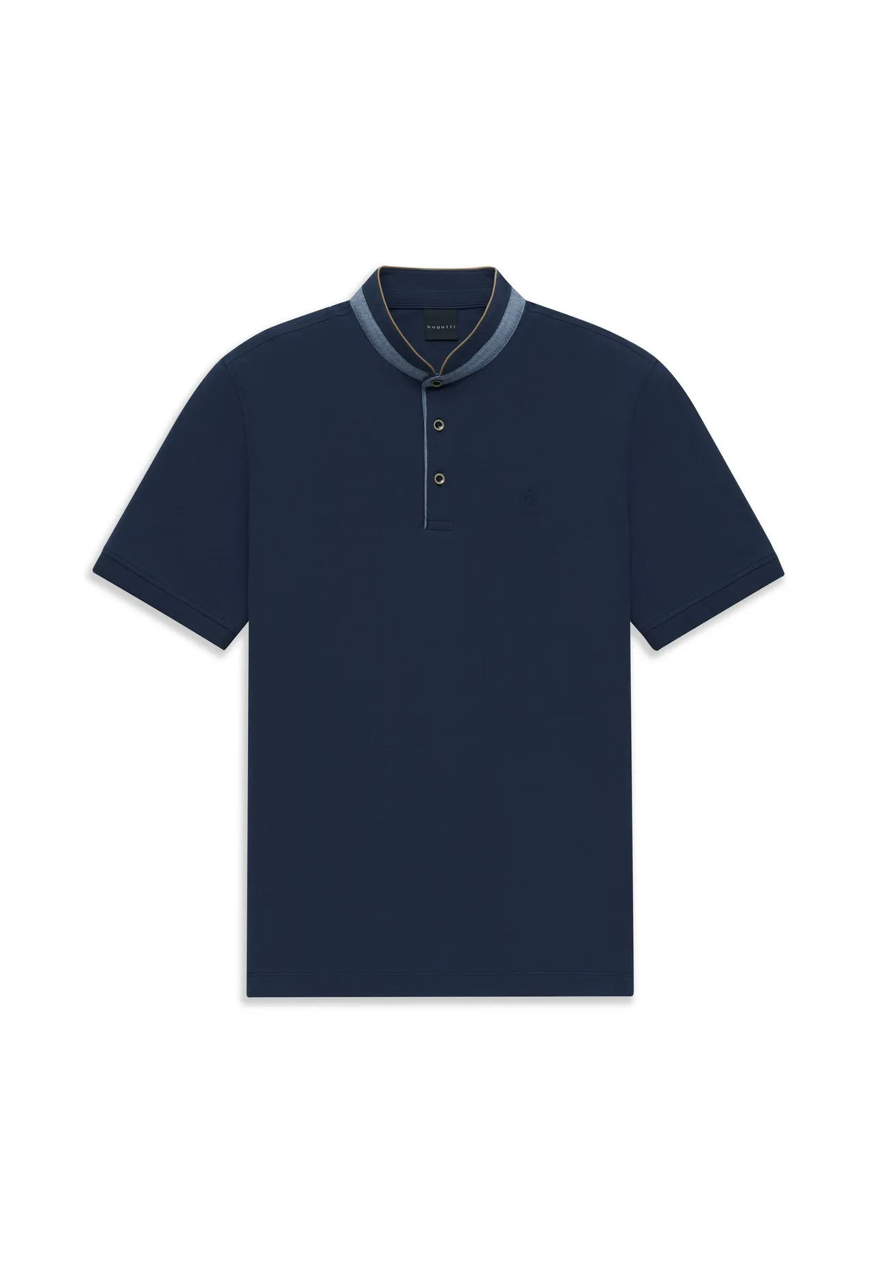 Herren Baumwoll-Poloshirt mit Stehkragen