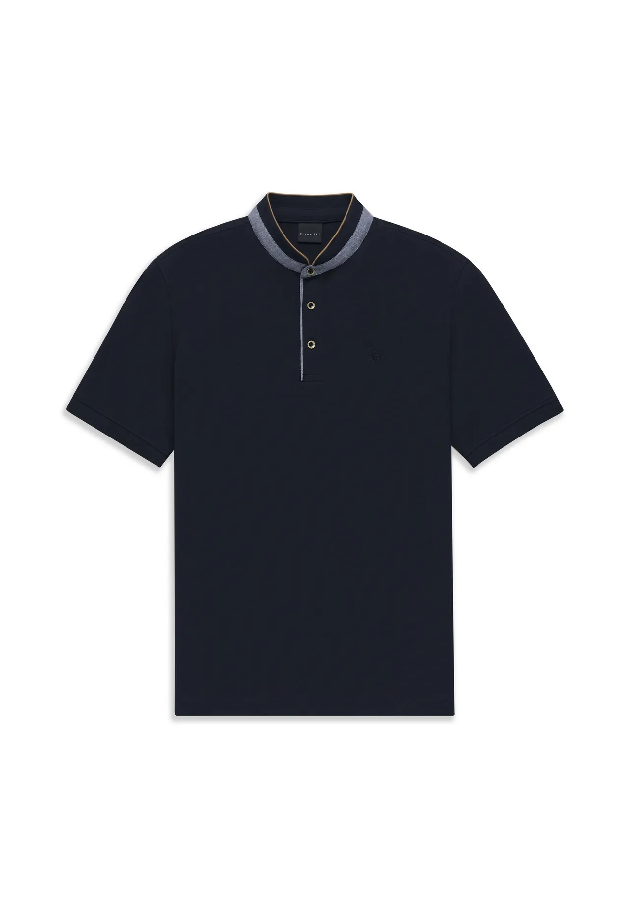 Herren Baumwoll-Poloshirt mit Stehkragen