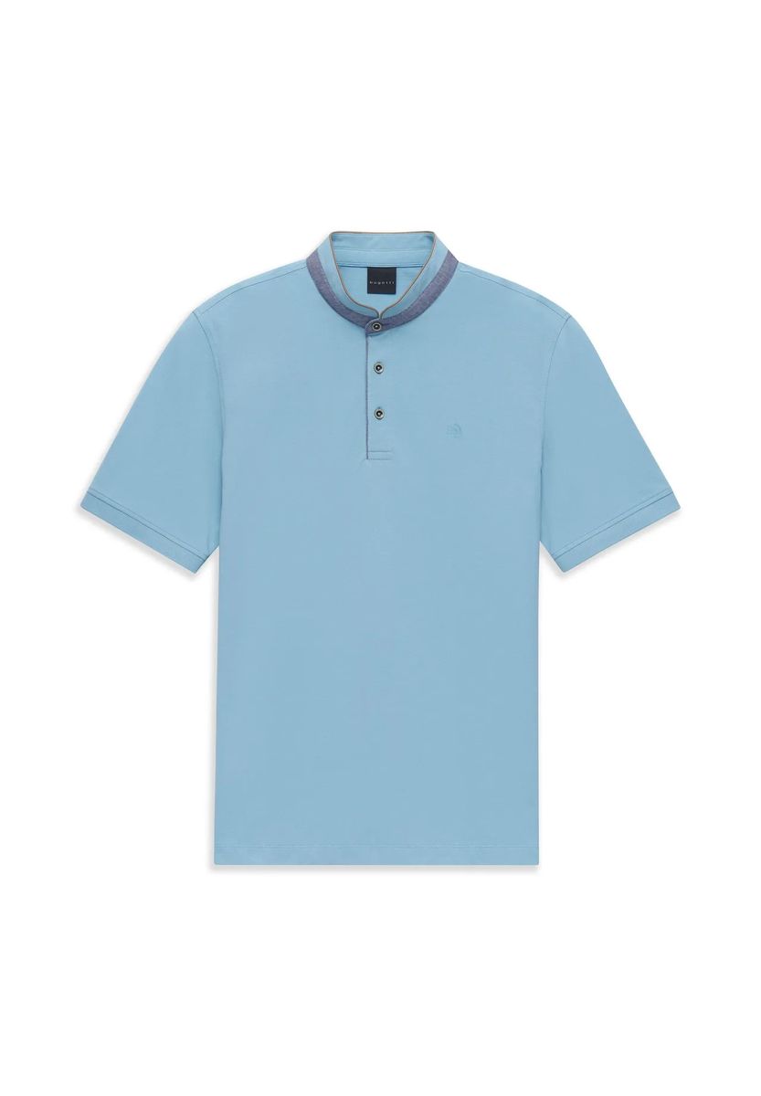 Herren Baumwoll-Poloshirt mit Stehkragen