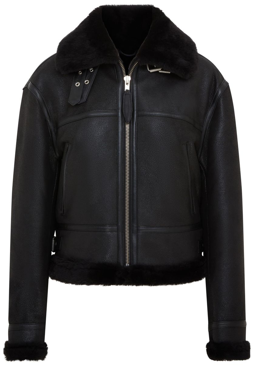 Klassische B3 Lammfell-Bomberjacke