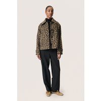 Gerade geschnittene Jacke mit Leopardenmuster