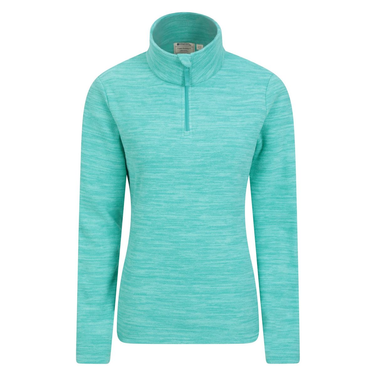 Melierter Microfleece mit Halbreißverschluss