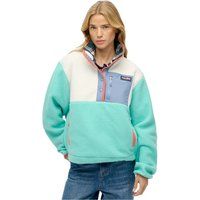 Fleece-Pullover mit Color-Blocking-Design