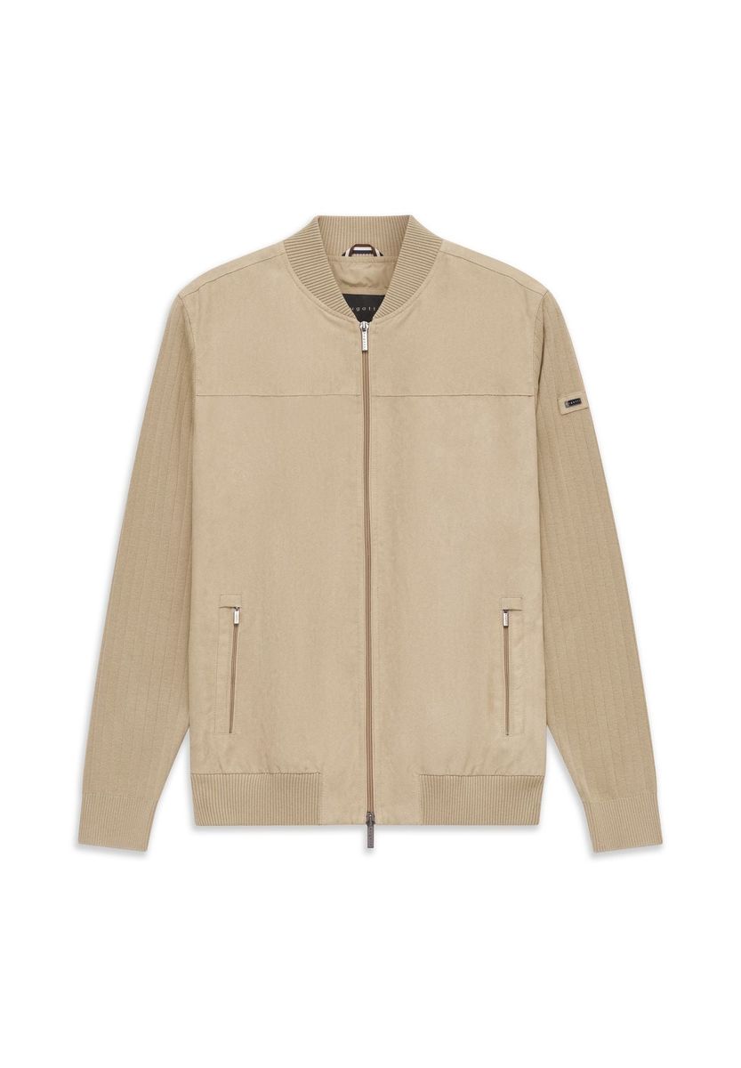 Moderne Strickärmel Bomberjacke