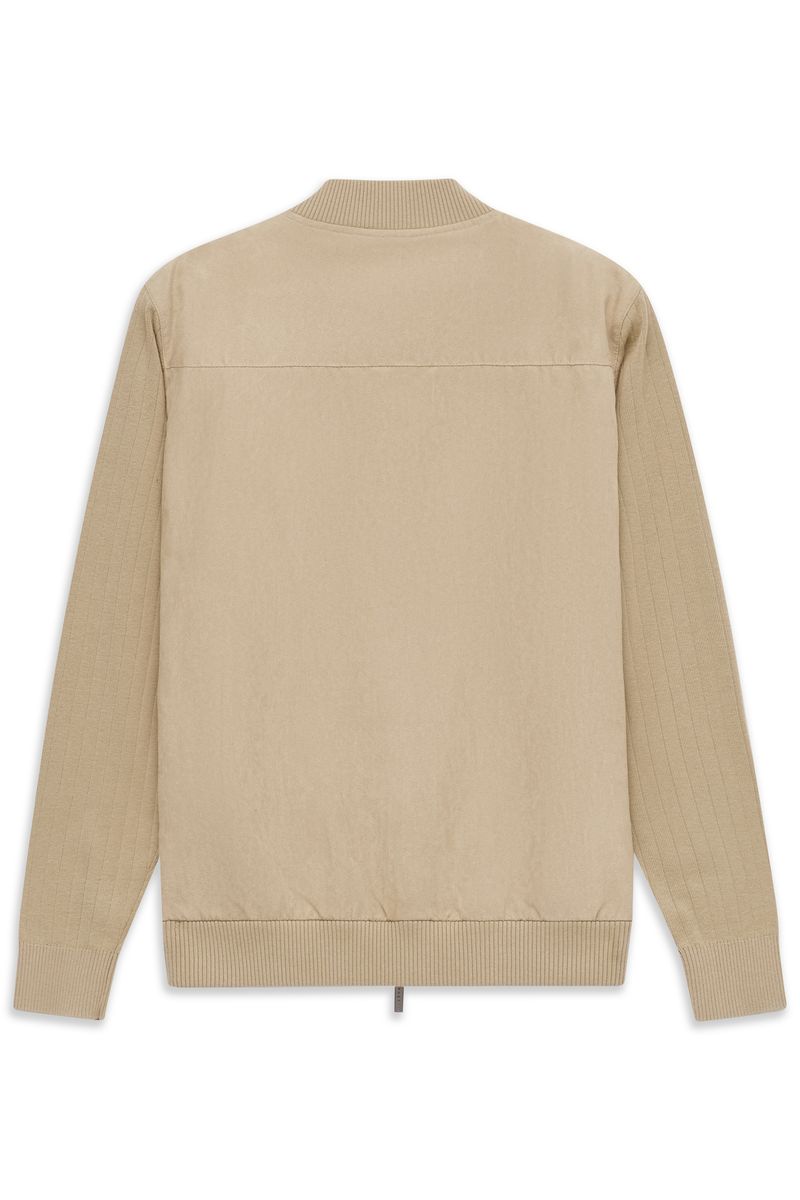 Hybrid Bomberjacke mit Rippstrick