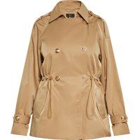 Zweireihige Trenchjacke mit Kordelzug