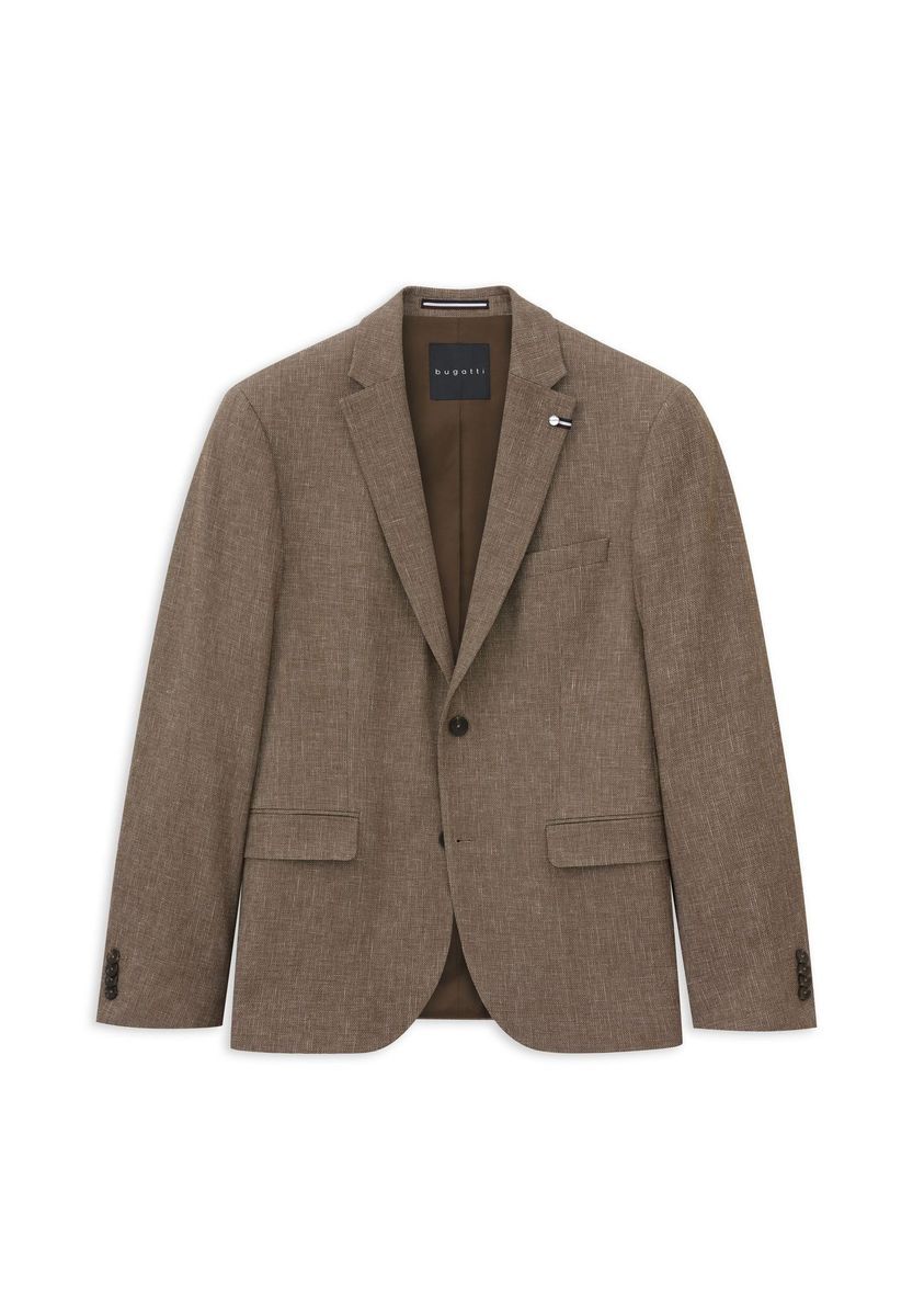 Klassischer Blazer mit Reverskragen, braun