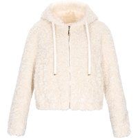 Flauschige Teddy-Kapuzenjacke mit Reißverschluss