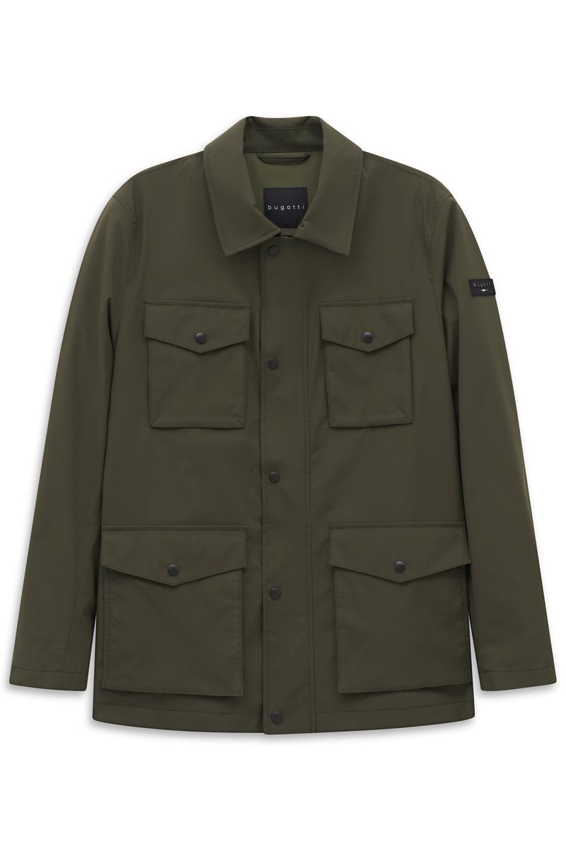 Grüne Übergangsjacke mit vier Taschen