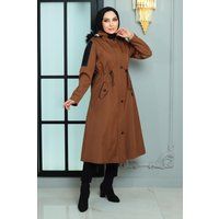 Parka mit Steppdetails und Kapuze