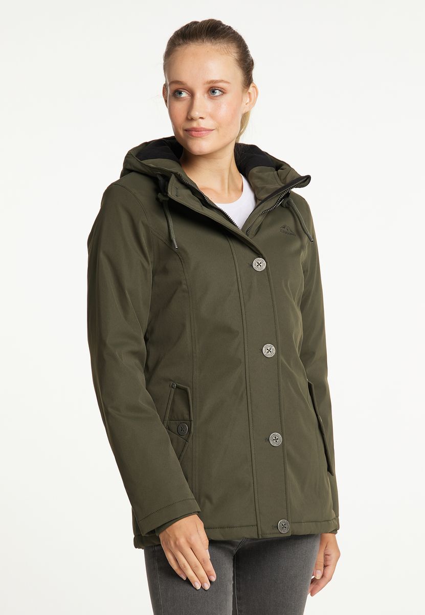 Funktionaler wattierter Parka mit Kapuze