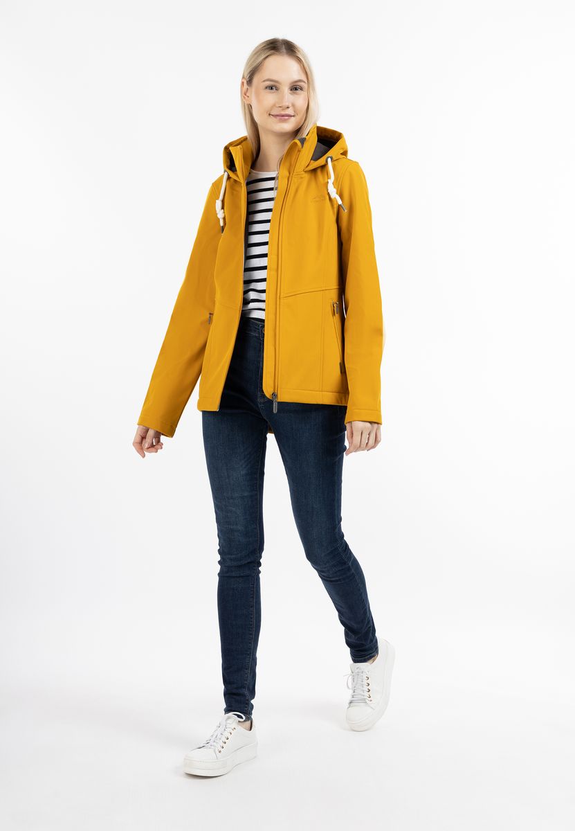 Taillierte Softshell-Outdoorjacke mit Kapuze