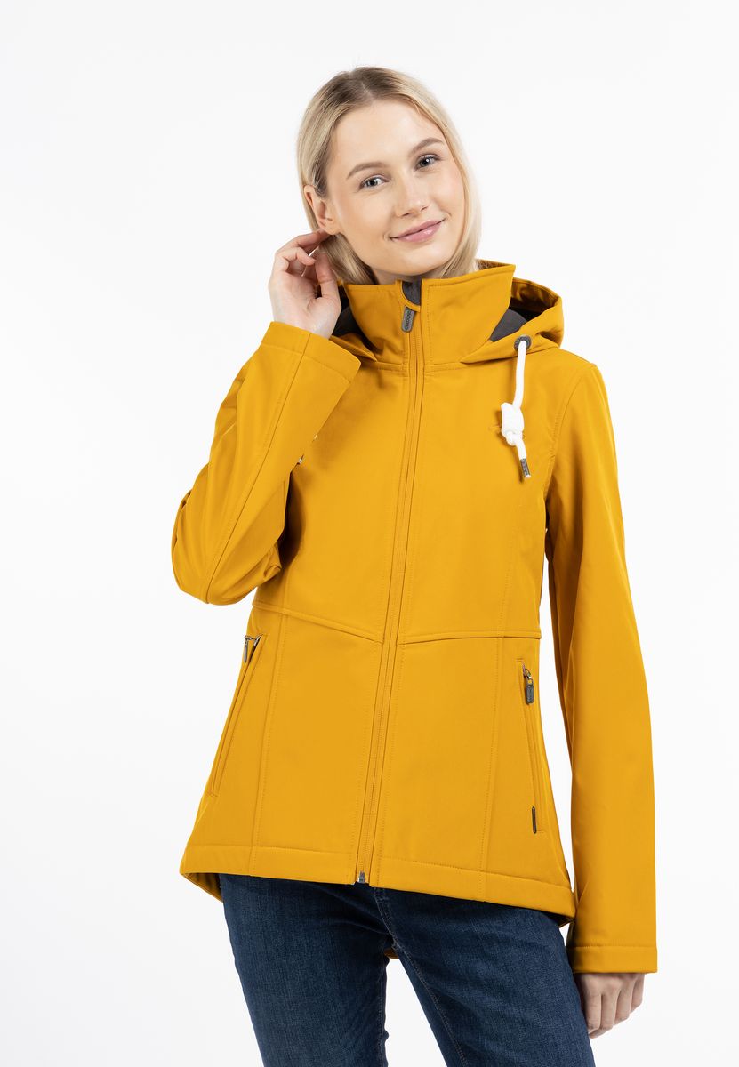 Taillierte Softshell-Outdoorjacke mit Kapuze