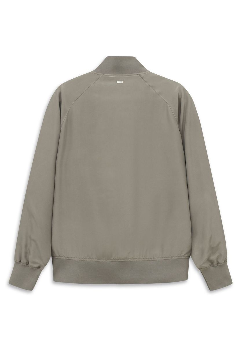 Herren Seidenblouson mit Druckknopfverschluss